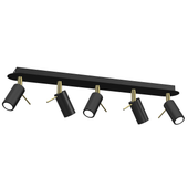 LAMPA SUFITOWA PRESTON GOLD/BLACK 5X MINI GU10
