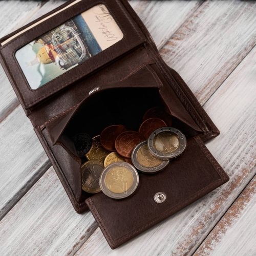 portfel męski skórzany brązowy klasyczny elegancki na Arena.pl