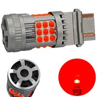 żarówka LED 3157, P27/7W 12-24V bez błędu 2200lm czerwona