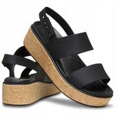Crocs Damskie Sandały Koturn Brooklyn Cork Low Wedge 21144 Sandal 37-38