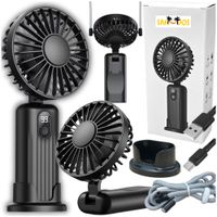 Wiatraczek mini wiatrak wentylator klimatyzator przenośny podstawka ręczny