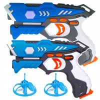 2x PISTOLET LASEROWY NA PODCZERWIEŃ ZESTAW PAINTBALL LASEROWY + RUCHOMY CEL