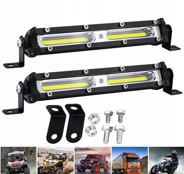 Zestaw 2x Halogen lampa robocza BAR LED 24W 12-24V zdjęcie 6