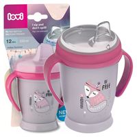 LOVI Kubek niekapek z uchwytami junior 250ml 12m+ Indian Summer Girl