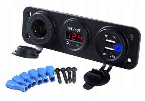 GNIAZDO ZAPALNICZKI SAMOCHÓD WOLTOMIERZ 2x USB 2A na Arena.pl