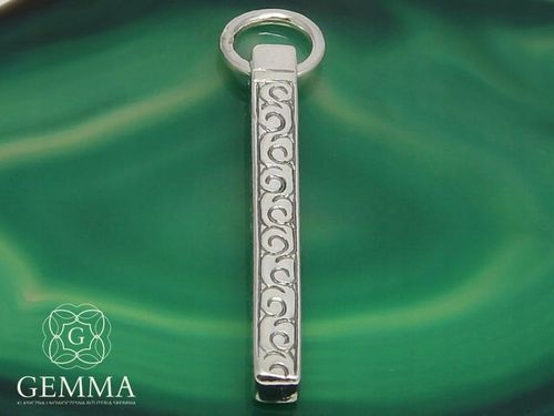 ZAWIESZKA SREBRNA TALIZMAN AMULET OBELISK RUNICZNY SREBRO 925 - 13g na Arena.pl