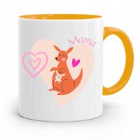 Kubek Żółty Prezent Dla Mamy Matki Mamusi Mama Z Nadrukiem Ze Zdjęciem