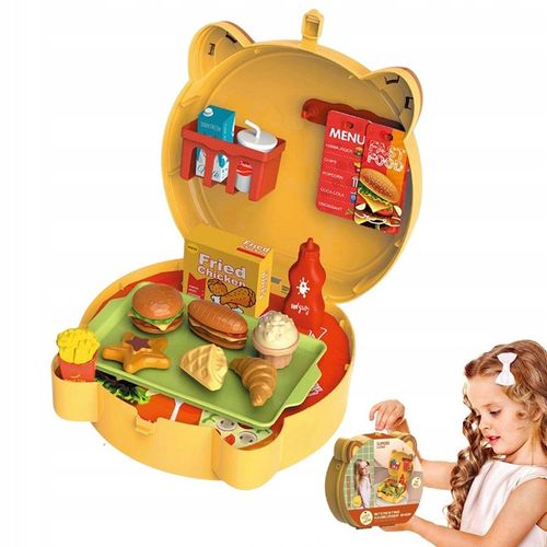 AKCESORIA KUCHENNE FAST FOOD PRZENOŚNY ZABAWA W RESTAURACJĘ DLA DZIECI na Arena.pl