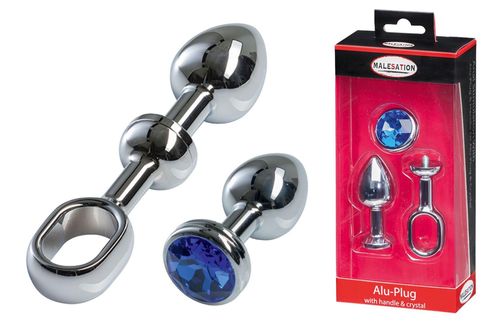 malesation alu-plug with handle & crystal small, chrome na Arena.pl