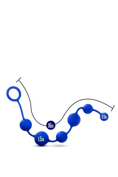 Performance Silicone Anal Beads Indigo zdjęcie 5