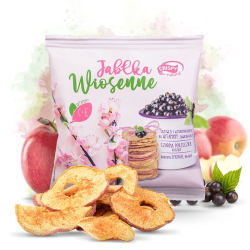 Crispy Natural Jabłko suszone z czarną porzeczką z witaminami Wiosenne 18 g na Arena.pl