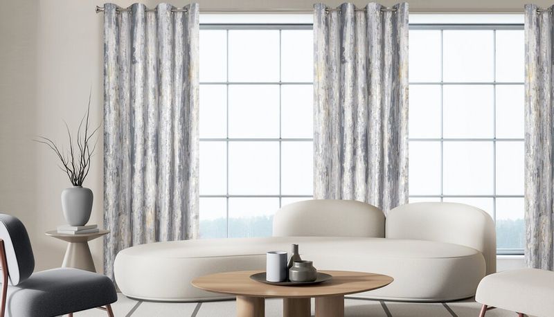 Zasłona gotowa na przelotkach GRACE 140x250 Eurofirany szara zdjęcie 10