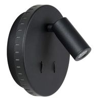 Ścienna lampa nad łóżko BENTJER 79201/09/30 Lucide LED 6W+3W 3000K czarny