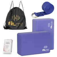 ZESTAW KOSTKI 2 SZT + PASEK DO JOGI WYTRZYMAŁY DO ĆWICZEŃ KOSTKA X2 FIT.ME