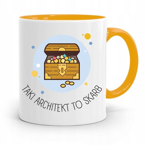 Kubek Żółty Architekta Taki Architekt To Skarb Z Nadrukiem Ze Zdjęciem na Arena.pl