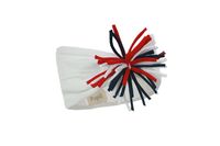 Pupill Trio szeroka opaska dla dziewczynki frędzle biała 50-52