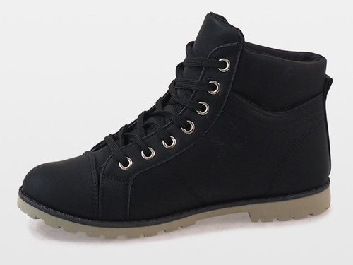 Czarne sznurowane botki BK-77 39 na Arena.pl