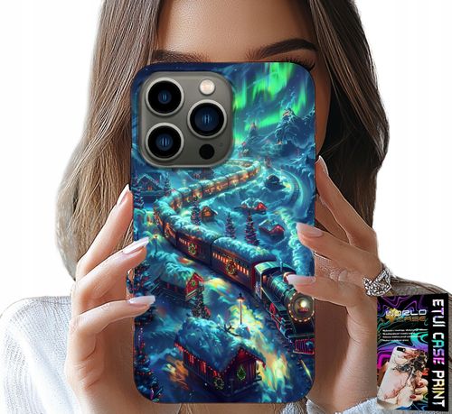 ETUI DO IPHONE 14 PRO - POCIĄG, EKSPRES ŚWIĄTECZNY WZORY + SZKŁO na Arena.pl