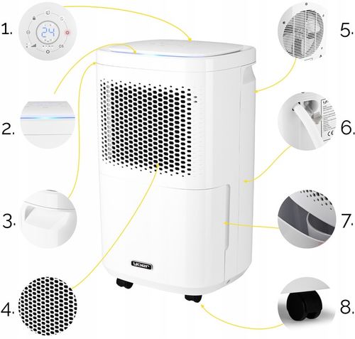 Osuszacz powietrza Pochłaniacz wilgoci Yoer 12L/24h +WiFi +TIMER +higrostat na Arena.pl
