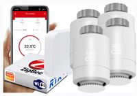 4x Głowica RTX Termostat + Bramka Zigbee WiFi Tuya SET