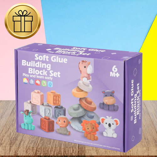 miękkie kreatywne klocki sensoryczne dla niemowląt dzieci funkcja gryzaka na Arena.pl