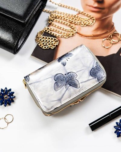 portfel damski w orientacji pionowej ze skóry naturalnej - peterson na Arena.pl