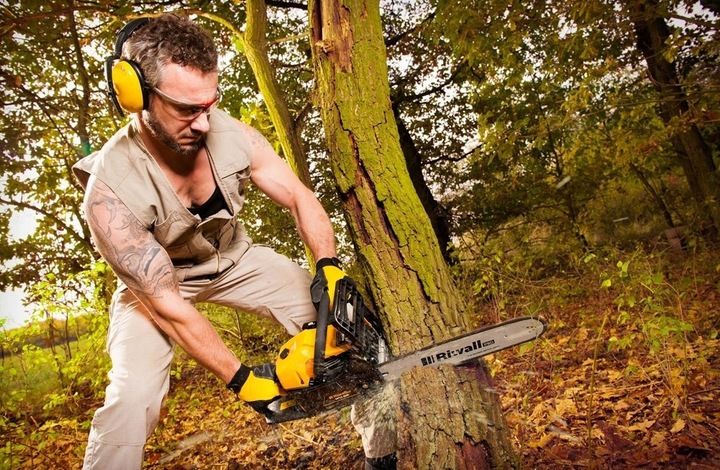 Mocna Piła Spalinowa Łańcuchowa Pilarka olej STIHL Zestaw Prowadnica Łańcuc zdjęcie 6