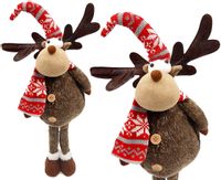 SKRZAT RENIFER JELEŃ ŁOŚ 65cm DEKORACYJNY FIGURKA Brązowa