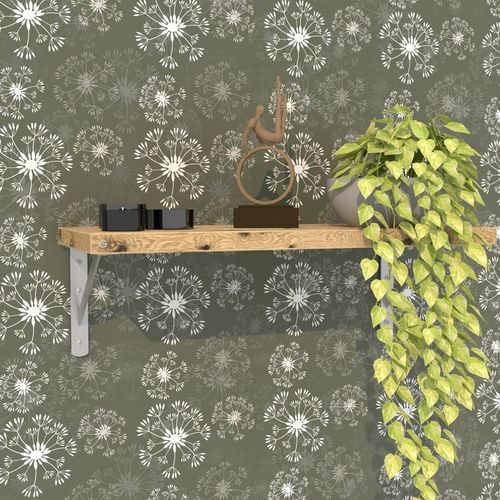 Srebrny wspornik półki 40 cm podpórka uchwyt do półki drewnianej mocny na Arena.pl