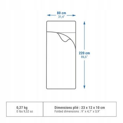 Prześcieradło do śpiwora Quechua poliestrowe zdjęcie 2