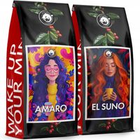 Kawa ziarnista 1kg x2 Amaro & El Suno Świeżo Palona 100% ARABICA Limited