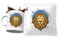 Zestaw Lew Znaki Zodiaku Poduszka + Kubek Z Nadrukiem Ze Zdjęciem