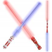 MIECZ DŹWIĘKOWY ŚWIETLNY WIELKI PODWÓJNY WOJOWNIK