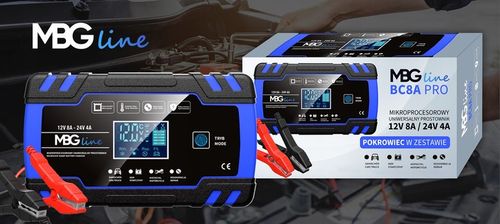 Mocny Prostownik Samochodowy Ładowarka Akumulatora LCD 24V 12V 8A AUTOMAT na Arena.pl