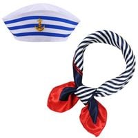 Kostium Marynarza Zestaw Czapka Kapitańska i Apaszka Przebranie 2 elem.