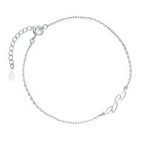 RODOWANA BRANSOLETKA CELEBRYTKA AŻUROWY LISTEK