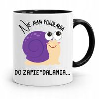 Kubek Czarny Śmieszny Zabawny Nie Mam Powołania Z Nadrukiem Ze Zdjęciem