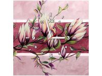 40X40CM ZEGAR SŁODYCZ MAGNOLII PUDROWYM RÓŻU OBRAZ