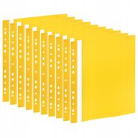SKOROSZYT SZTYWNY WPINANY A4 PCV ŻÓŁTY 10 SZTUK TRES