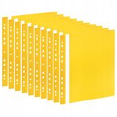 SKOROSZYT SZTYWNY WPINANY A4 PCV ŻÓŁTY 10 SZTUK TRES