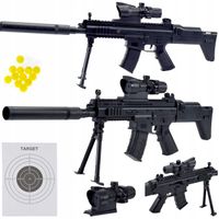 KARABIN PISTOLET NA KULKI TŁUMIK ASG REPLIKA LASER