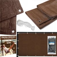 MATA MASKUJĄCA NA BALKON 100x700cm OSŁONA BALKONOWA MATA SIATKA CIENIUJĄCA