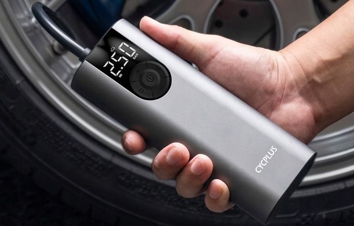 Cycplus Mocna Pompka Rowerowa Elektryczna Lekka Przenośna Bezprzewodowa zdjęcie 6