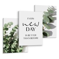 Obrazy Do Sypialni EUKALIPTUS Liście Rośliny Gałązki Natura 90cm x 40cm