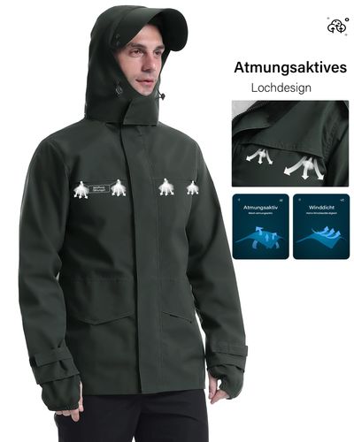 Kurtka przeciwdeszczowa męska wodoodporna oddychająca z kapturem XL na Arena.pl