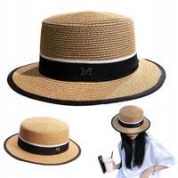 KAPELUSZ LETNI SŁOMKOWY DAMSKI PLAŻOWY NA LATO