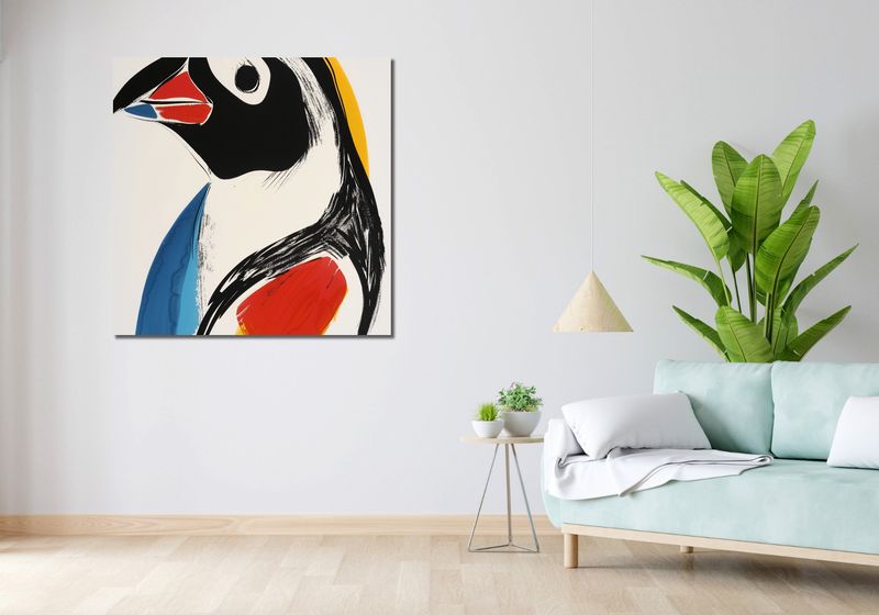 Obraz 100x100cm Portret Ptaka zdjęcie 2