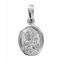 SREBRNY MEDALIK Z MATKĄ BOSKĄ CZĘSTOCHOWSKĄ PRÓBA SREBRA 925 GRAWER GRATIS!