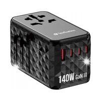 Adapter podróżny Verbatim UTA-10 GaN III globalny QC 3.0 18W