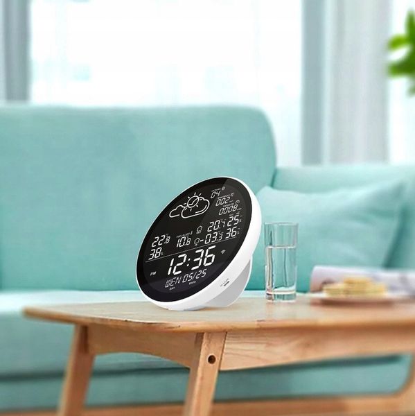 STACJA POGODY POGODOWA WIFI METEOROLOGICZNA TUYA ZEGAR 3 CZUJNIKI SMART zdjęcie 8